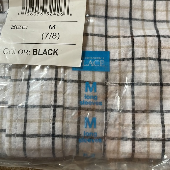 Boys Medium 7 8 NWT Long Sleeve Button Down Shirt Children’s Place White - Picture 2 of 5